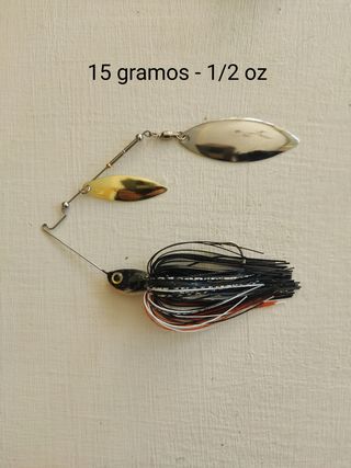 5 Spinnerbait en 5 pesos distintos 