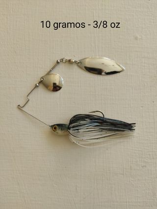 5 Spinnerbait en 5 pesos distintos 