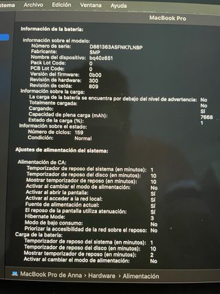 MacBook Pro i9 16' 32GB RAM Plata