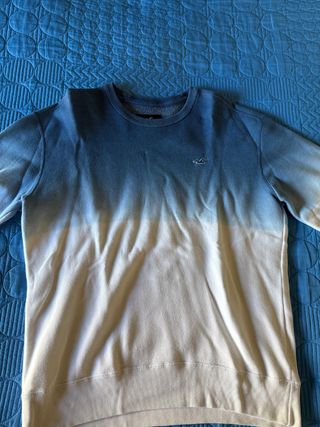 Sudadera Hollister Degradado Azul Blanco