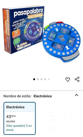 Pasapalabra Electrónico, Juego De Mesa Familiar 