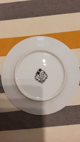 9 Platos Santa Clara 20.5cm Porcelana