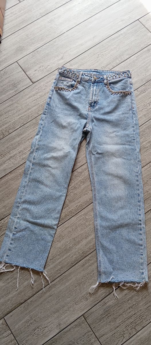 Jeans donna con strass