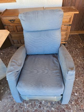 Poltrona relax in tessuto grigio