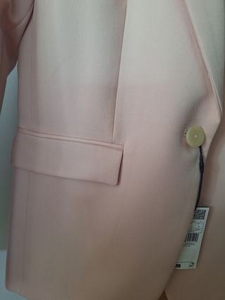 Americana Mango Rosa Talla S/36 Nueva