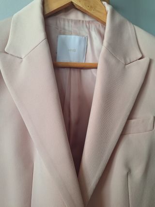Americana Mango Rosa Talla S/36 Nueva