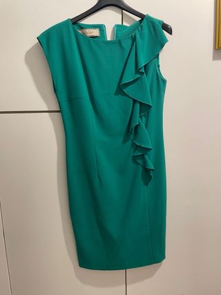 Vestitino Fly Girl verde con rouches