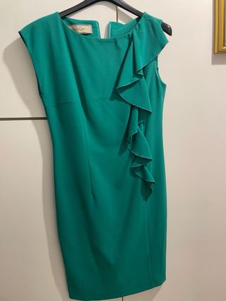Vestitino Fly Girl verde con rouches
