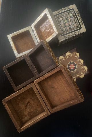 Set 5 Scatoline Antiche Decorate