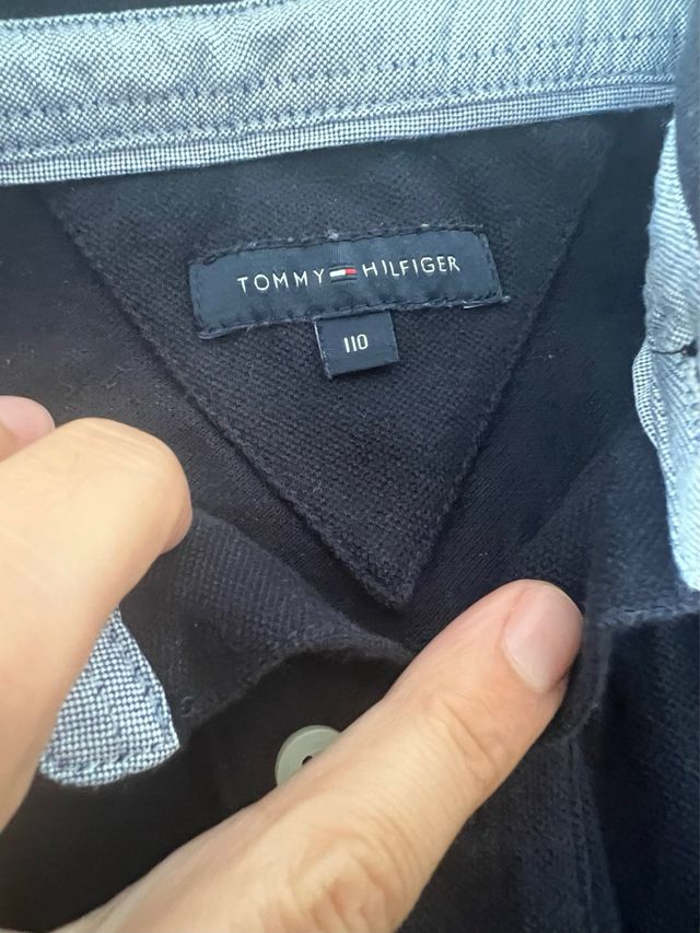 Polo Tommy Hilfiger azul criança