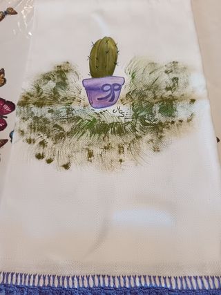 Strofinaccio da cucina con cactus
