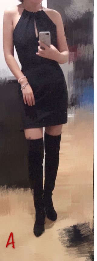 Botas altas de ante negro