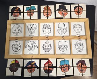 Puzzle de madera cabezudos Zaragoza para niños.