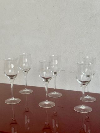 Set 6 calici vino in cristallo vintage anni ‘70