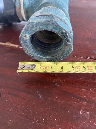 Llave de paso T cobre