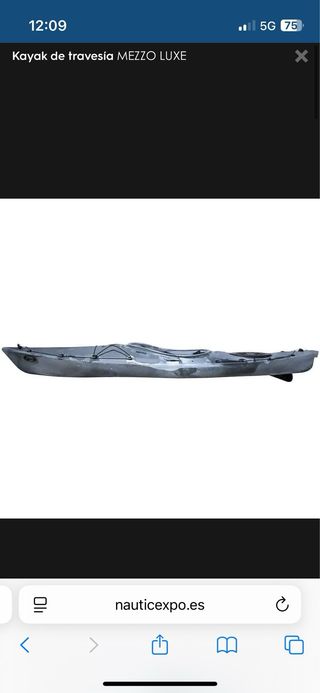 Kayak semi nuevo RTM MEZZO gris con remo naranja