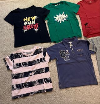 5 maglie a manica corta bimbo, 4 anni e 1 5 anni