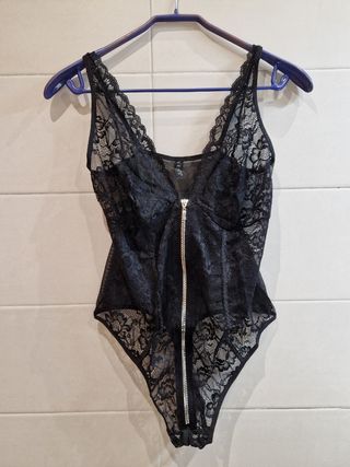 Body-tanga de encaje Venus