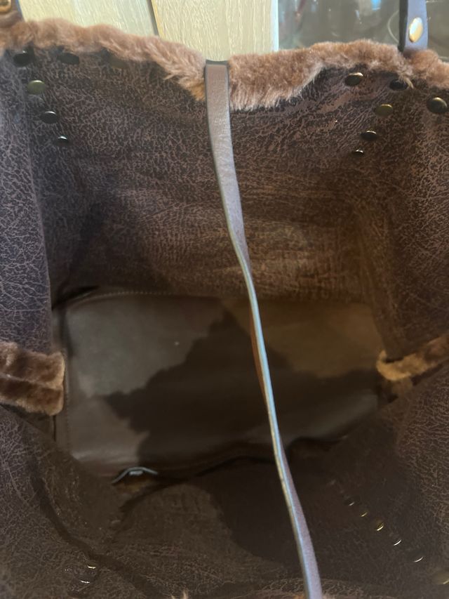 Bolso reversible marron 