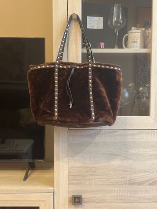 Bolso reversible marron 