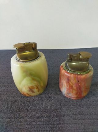 6 Mecheros Vintage de Ónix y Latón