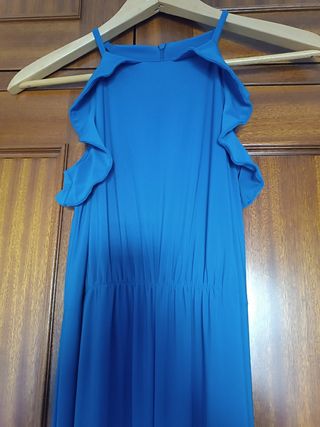 Mono azul con volantes
