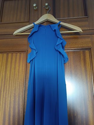 Mono azul con volantes