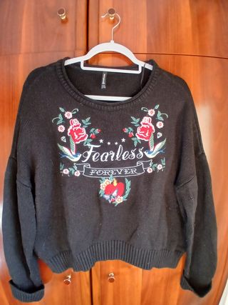 Jersey Stradivarius Negro Talla Única