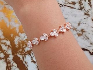 Pulsera Novia en Oro Rosa Joyería Boda Joyas Oro