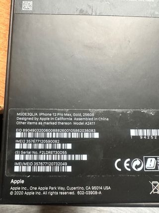 iPhone 12 Pro Max 256 GB. Precio Final. 