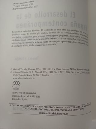 El desarrollo de la España contemporánea: Histo...
