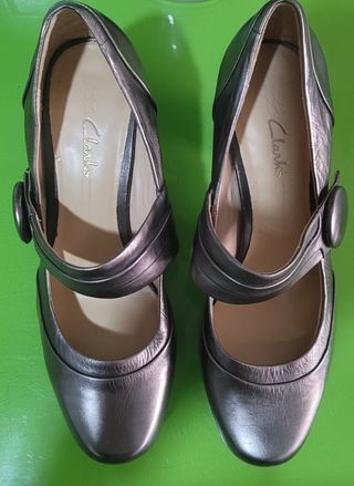 Zapatos Clarks Piel Metalizada Talla 38