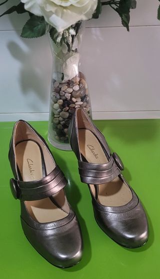 Zapatos Clarks Piel Metalizada Talla 38