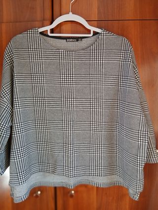 Sudadera Stradivarius cuadros M