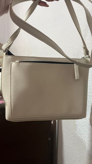 Bolso bandolera beige ajustable