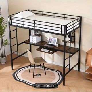 Litera Cama Alta con Escritorio