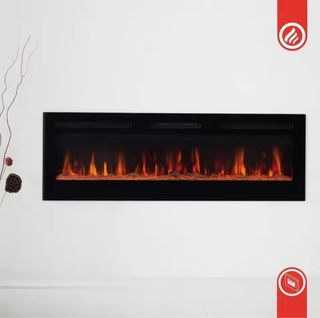 Chimenea de pared negra