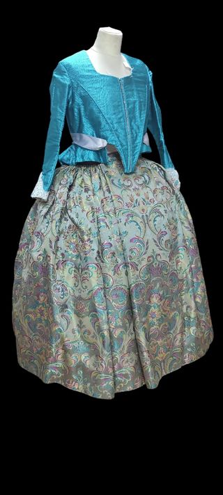 Traje de Fallera Talla 46 falda gris 