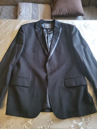 Americana Negra Blanco Talla XL