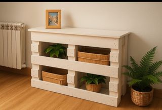 Mueble recibidor hecho a mano
