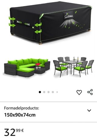 UIRWAY Funda para Muebles de Jardín Impermeable