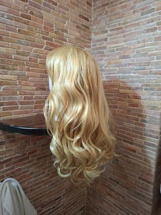 Peluca rubia larga 55cm, 3 colores..