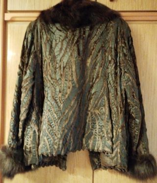 Chaquetón de piel marrón Anton&moda