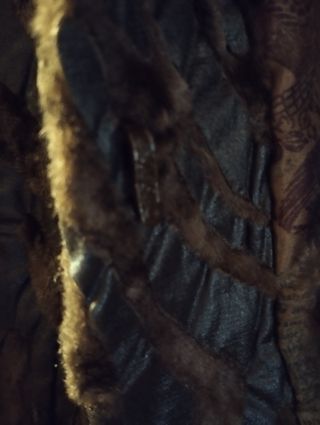 Chaquetón de piel marrón Anton&moda