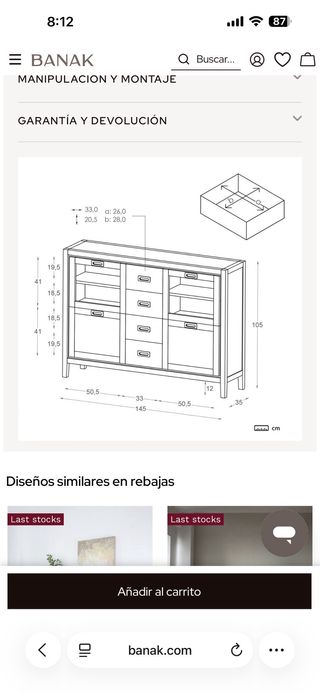 Aparador Banak Importa Blanco