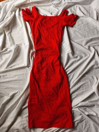 Vestido Bershka Rojo Talla S