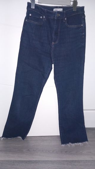 Pantalón vaquero Zara elástico azul