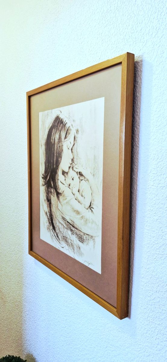 Lápis de maternidade Vintage/Moldura a Carvão