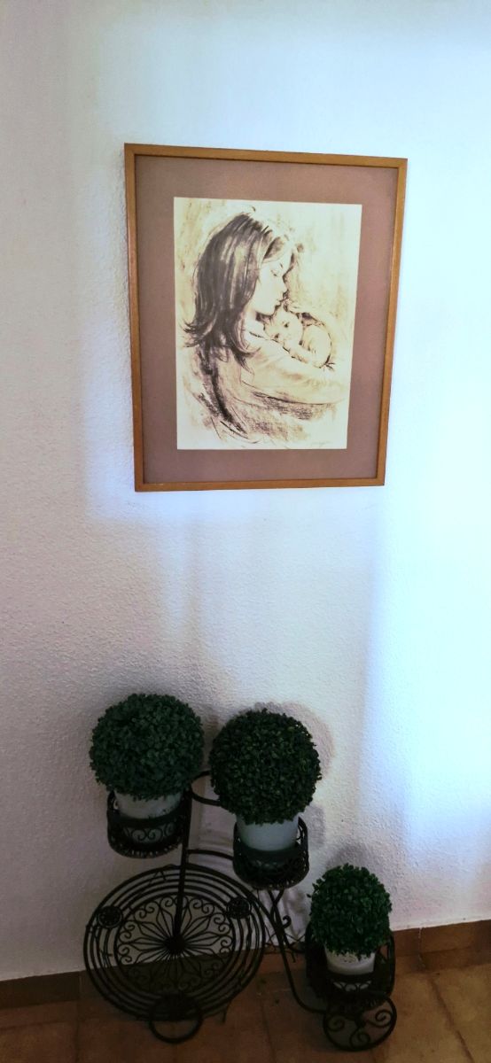 Lápis de maternidade Vintage/Moldura a Carvão