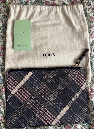 Cartera de mano Tous cuadros azul